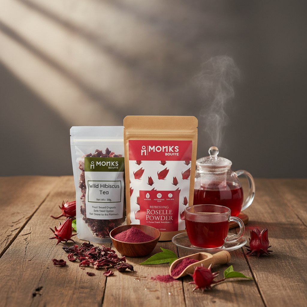 Wild Hibiscus Combo | Roselle Combo (Roselle Petals 50g + Roselle Powder 100g)
