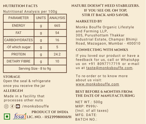 Mahua Almond Butter (Sweetened using Mahua Nectar)