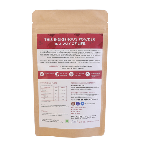 Wild Hibiscus Instant Drink Mix (Roselle) | 100g