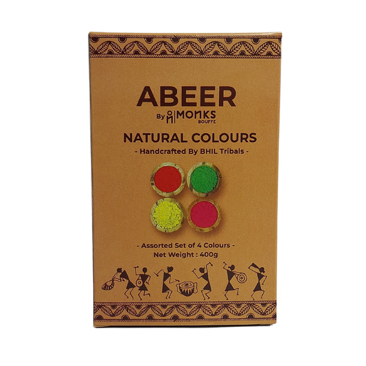 Abeer Natural Rangoli Colours - Handcrafted by BHIL Tribals (Set of 4 colours)