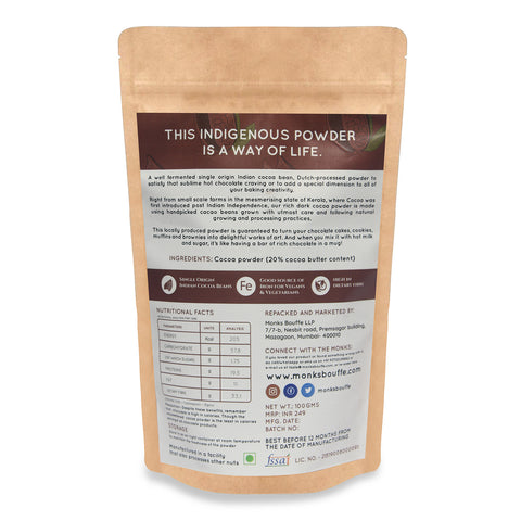 Organic Rich Dark Cocoa Powder - Monks Bouffe