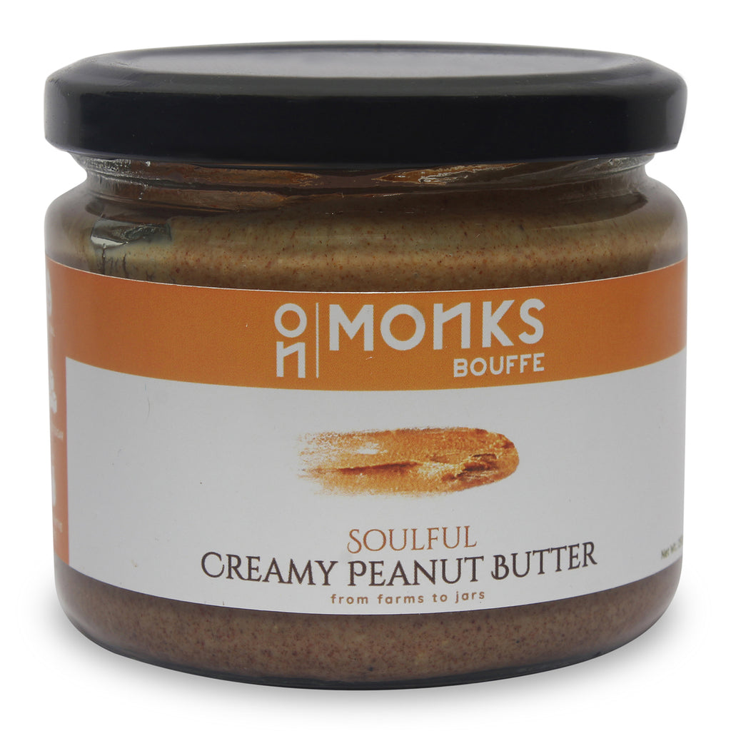 Soulful Organic Creamy Peanut Butter (Jaggery) - Monks Bouffe