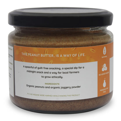 Soulful Organic Creamy Peanut Butter (Jaggery) - Monks Bouffe