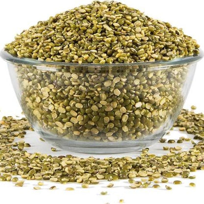 Organic Unpolished Green Split Moong Dal (With Chilka) - Monks Bouffe